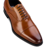 Guildhall Men's Tan Capped Oxfords Shoes